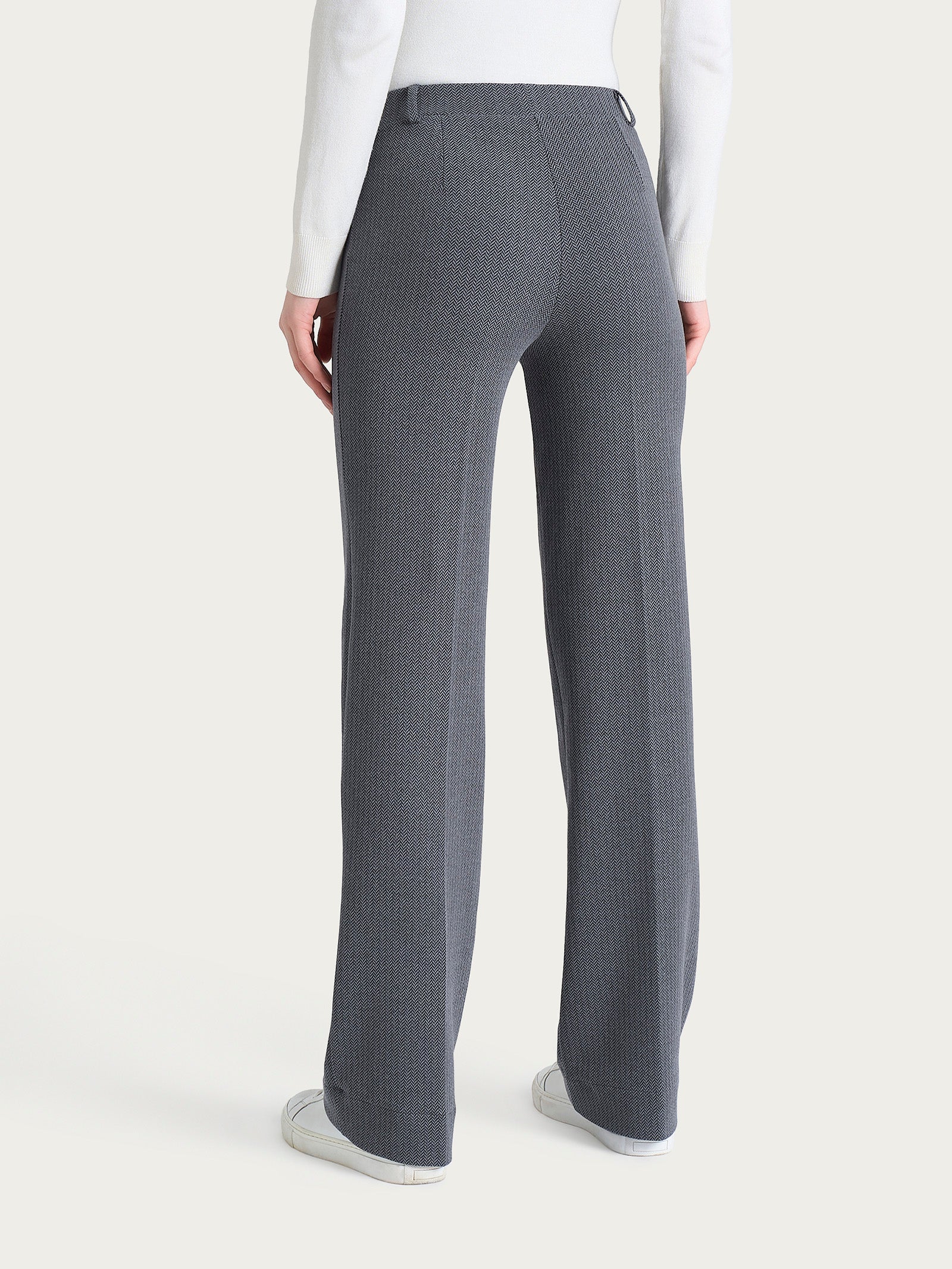 Ragno Compact pantalone ampio spina di pesce ardesia mel.