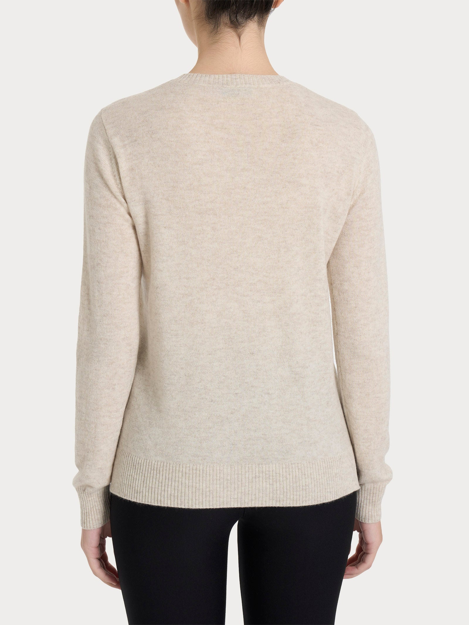 Ragno Merino Soft Girocollo Maglia Donna Champignon Cashmerino