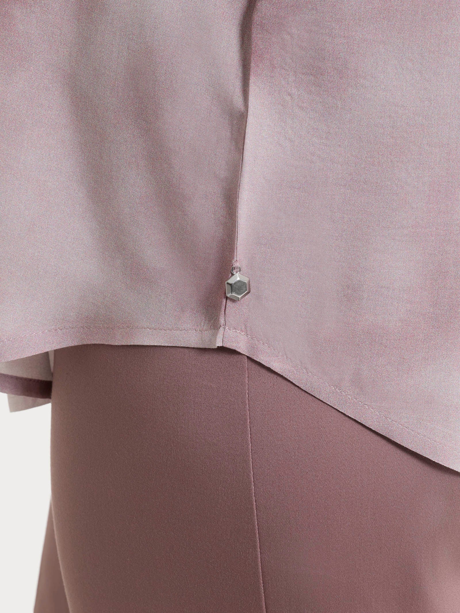 Ragno EcoSeta Blusa Manica Corta Shadow Gray in viscosa