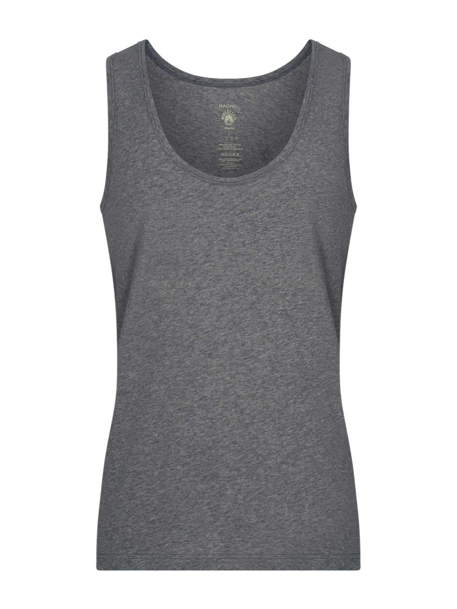 Ragno Comfort canottiera spalla larga cotone grigio mel