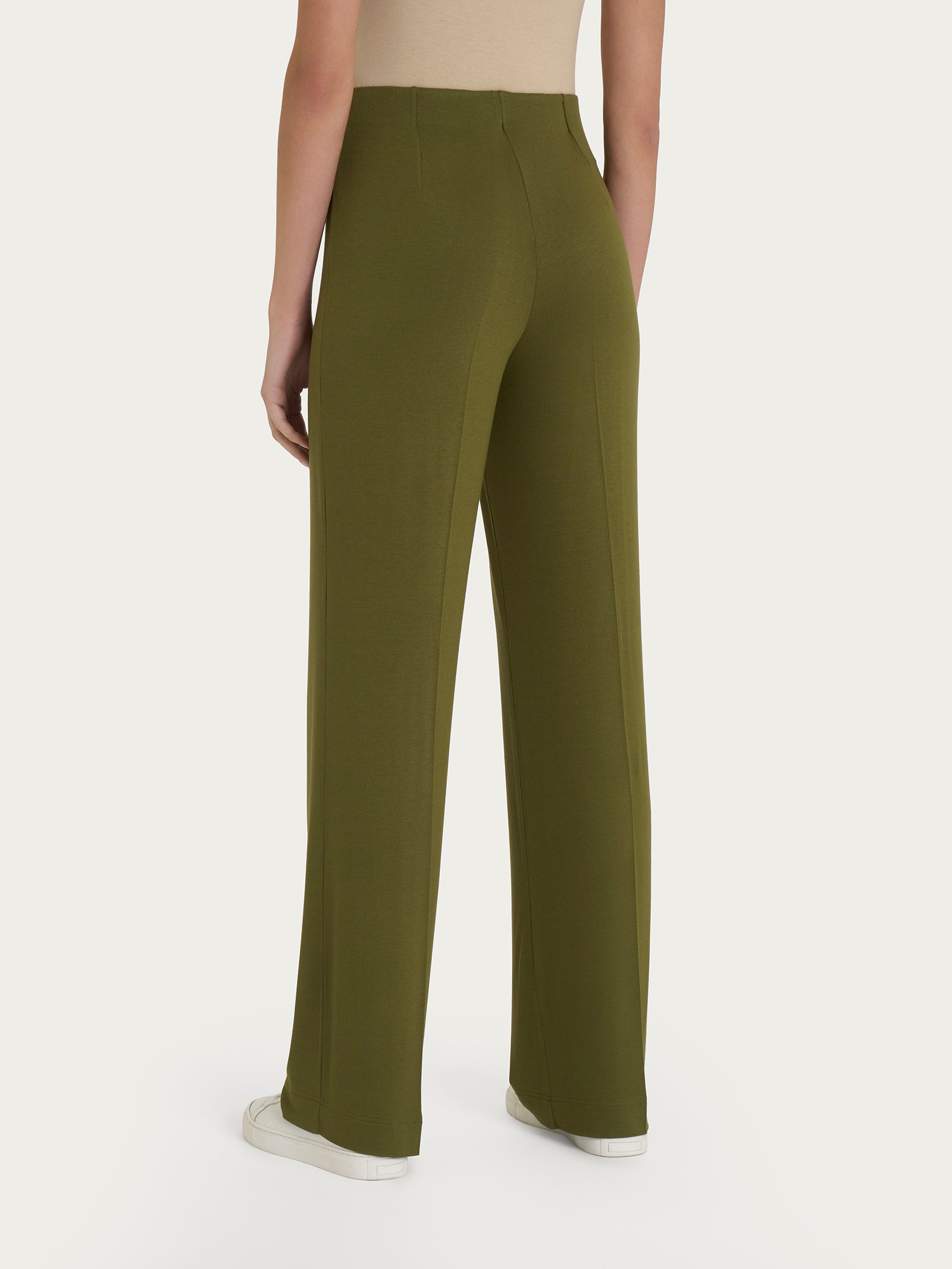 Ragno Relaxed Wardrobe pantalone ampio Sphagnum in viscosa