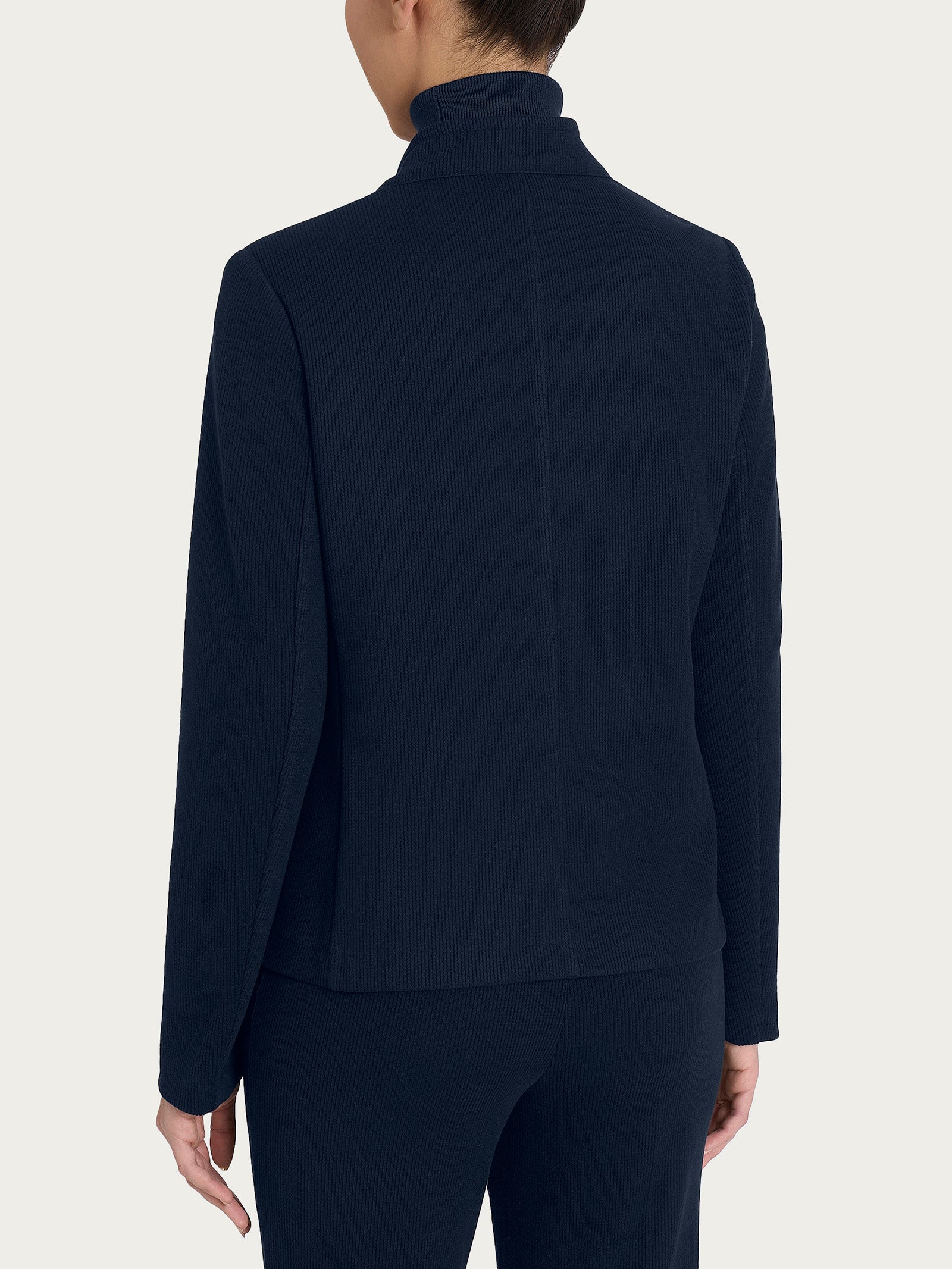 Ragno Relaxed Wardrobe blazer corto velvet bleu velluto