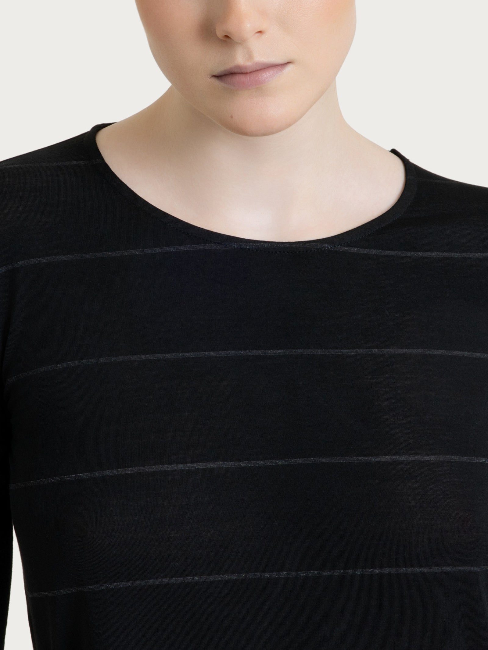 Ragno Summer Light maglietta Fant.Nero micro righe lurex