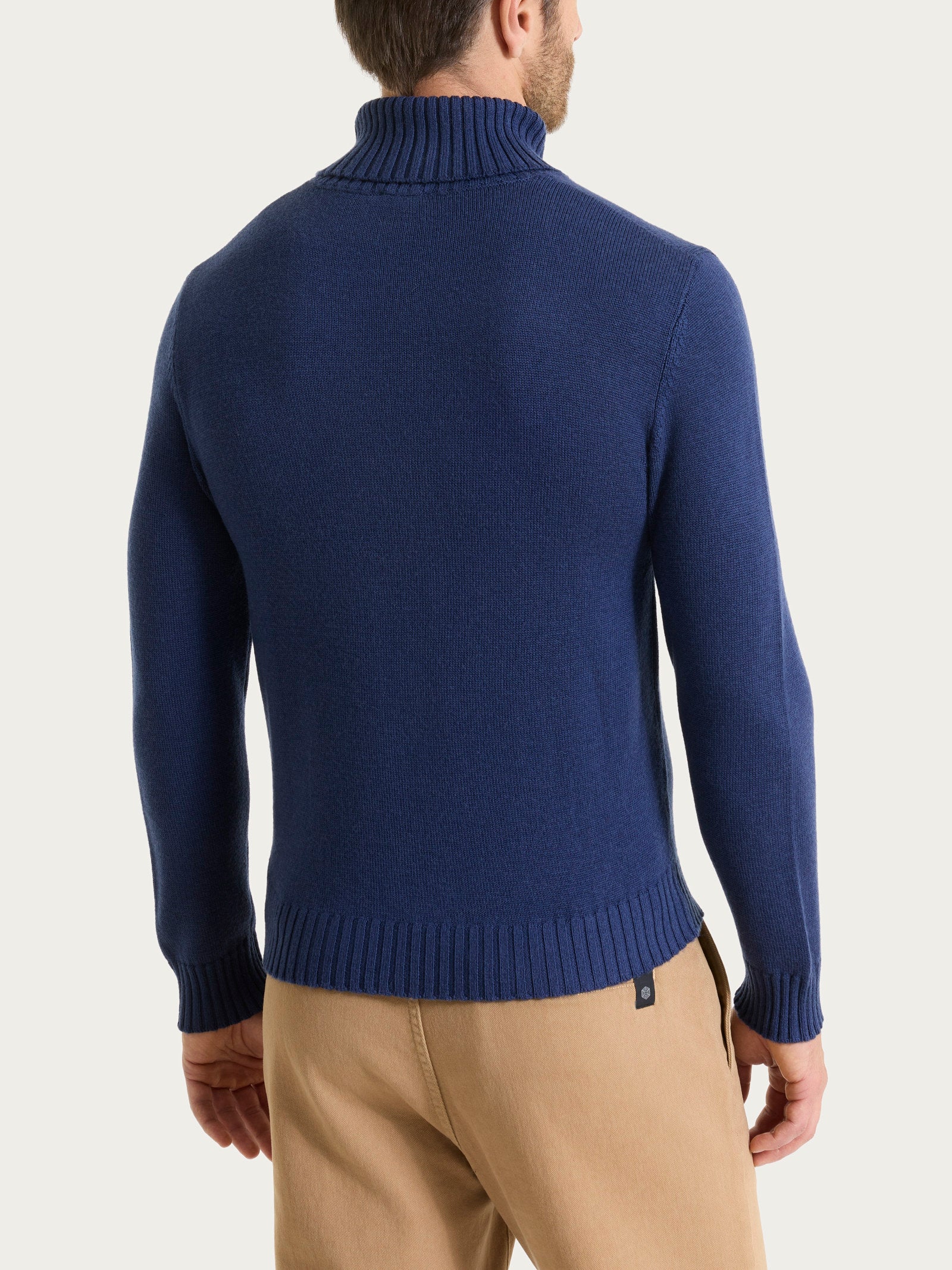 Ragno Merino Soft Dolcevita Uomo Indigo Pura Lana