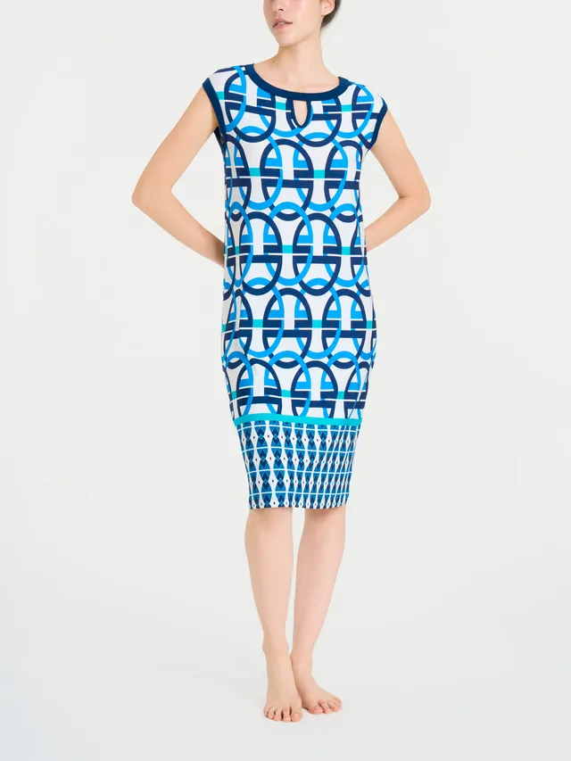 Ragno Summer Abito smanicato viscosa Strong Blue