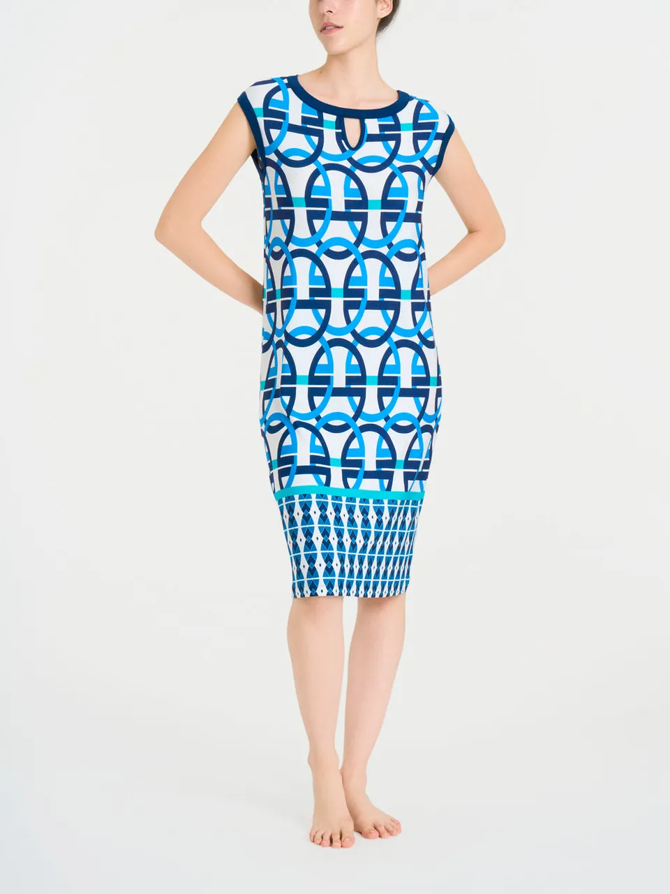 Ragno Summer Abito smanicato viscosa Strong Blue