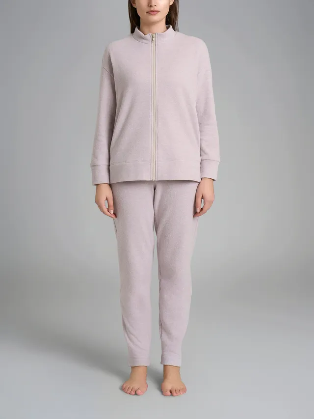 Ragno Pigiama Zip Lungo Mirtillo Cotone Caldo