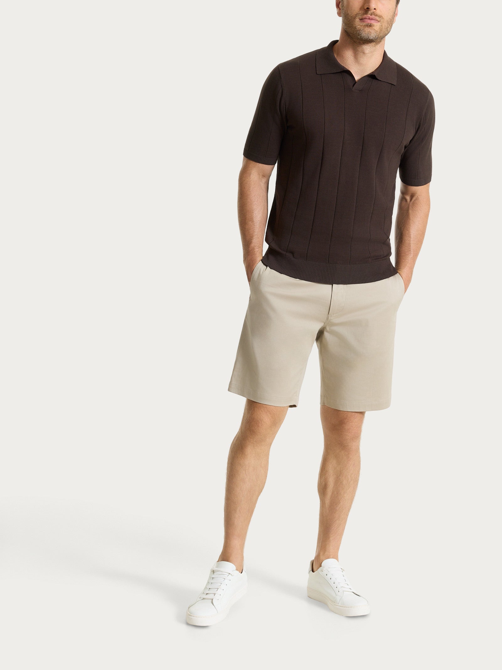 Ragno Polo uomo manica corta marrone puro cotone