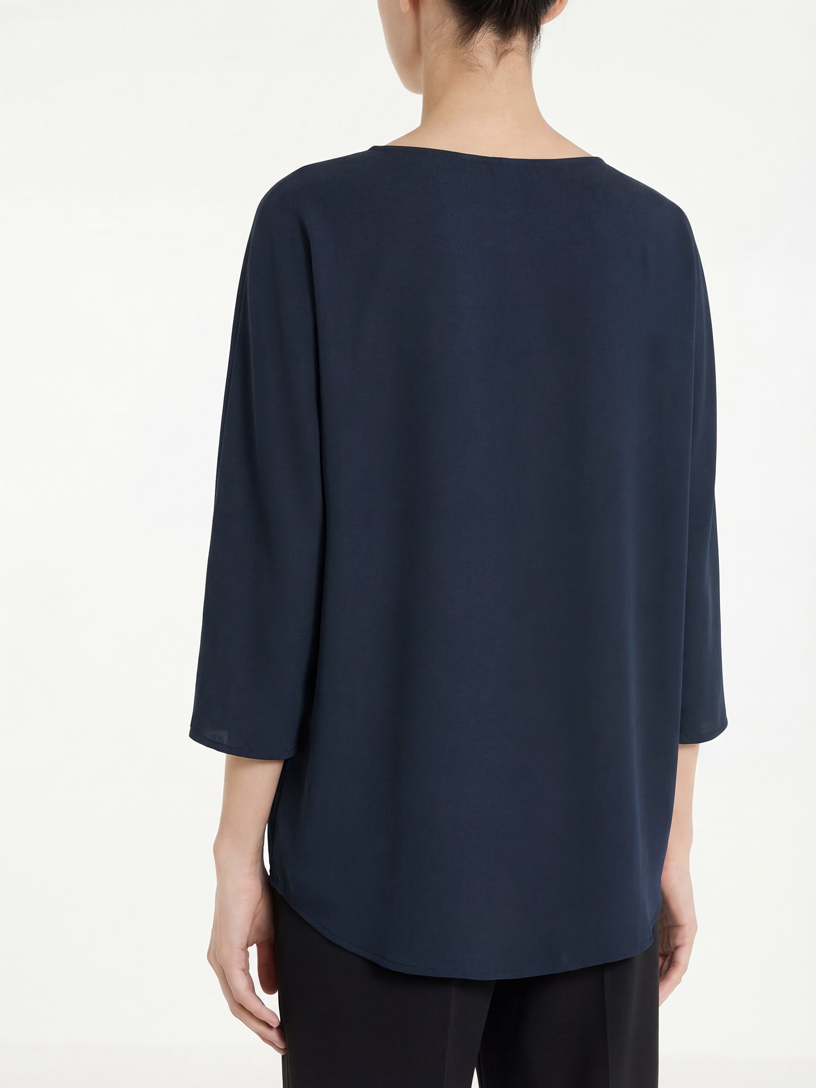 Ragno Viscosa Summer Blusa 3/4 Bleu in voile