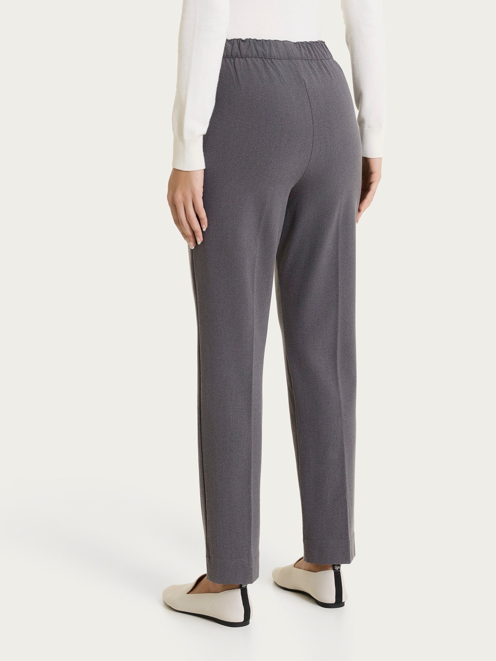 Ragno Pantalone Dritto Flannel Twill Ardesia Mel. Tasche