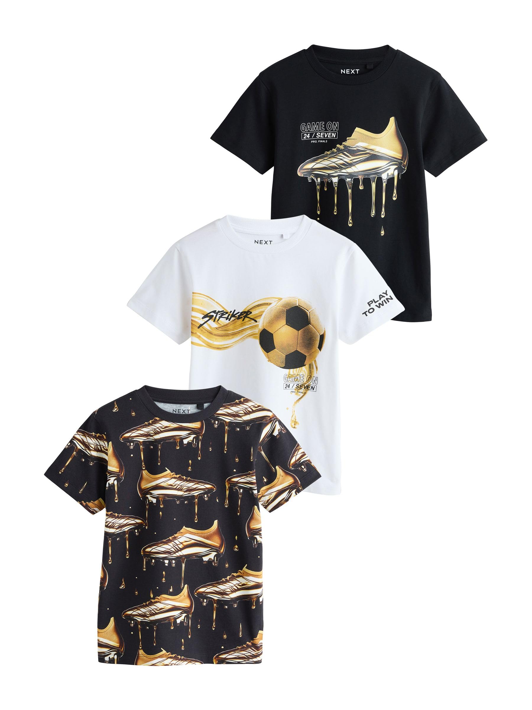 Next Calcio t-shirt bambino manica corta 3 pezzi