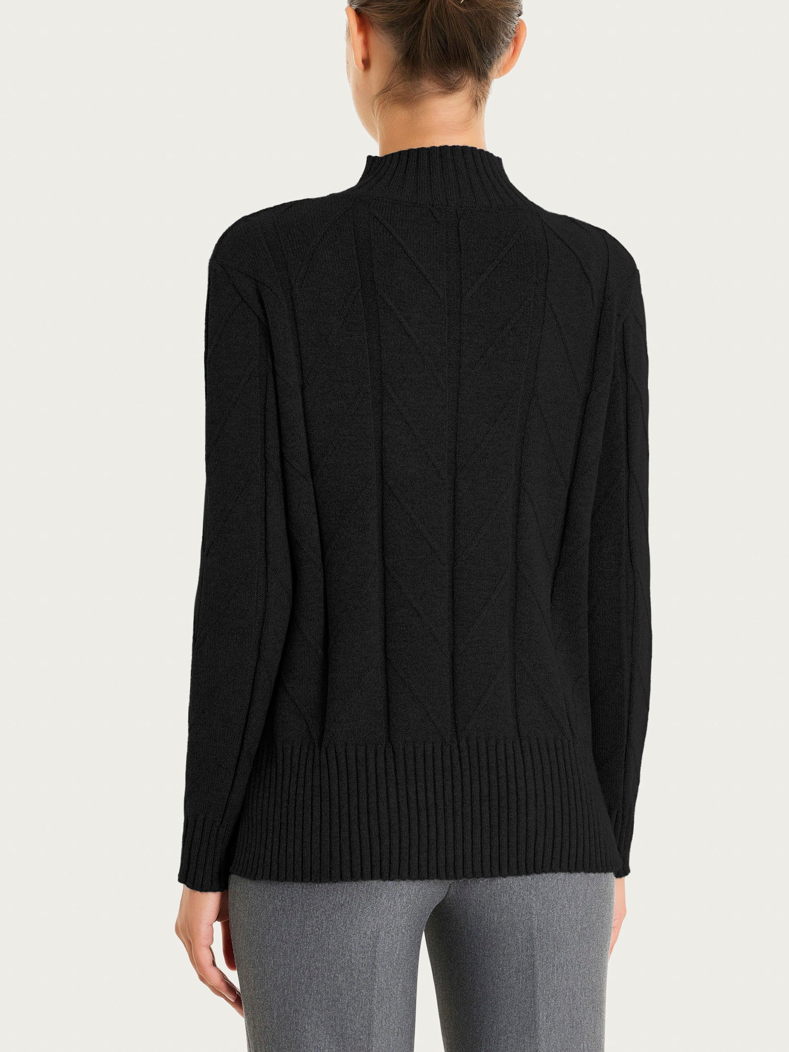 Ragno Super Soft lupetto punto spiga Nero