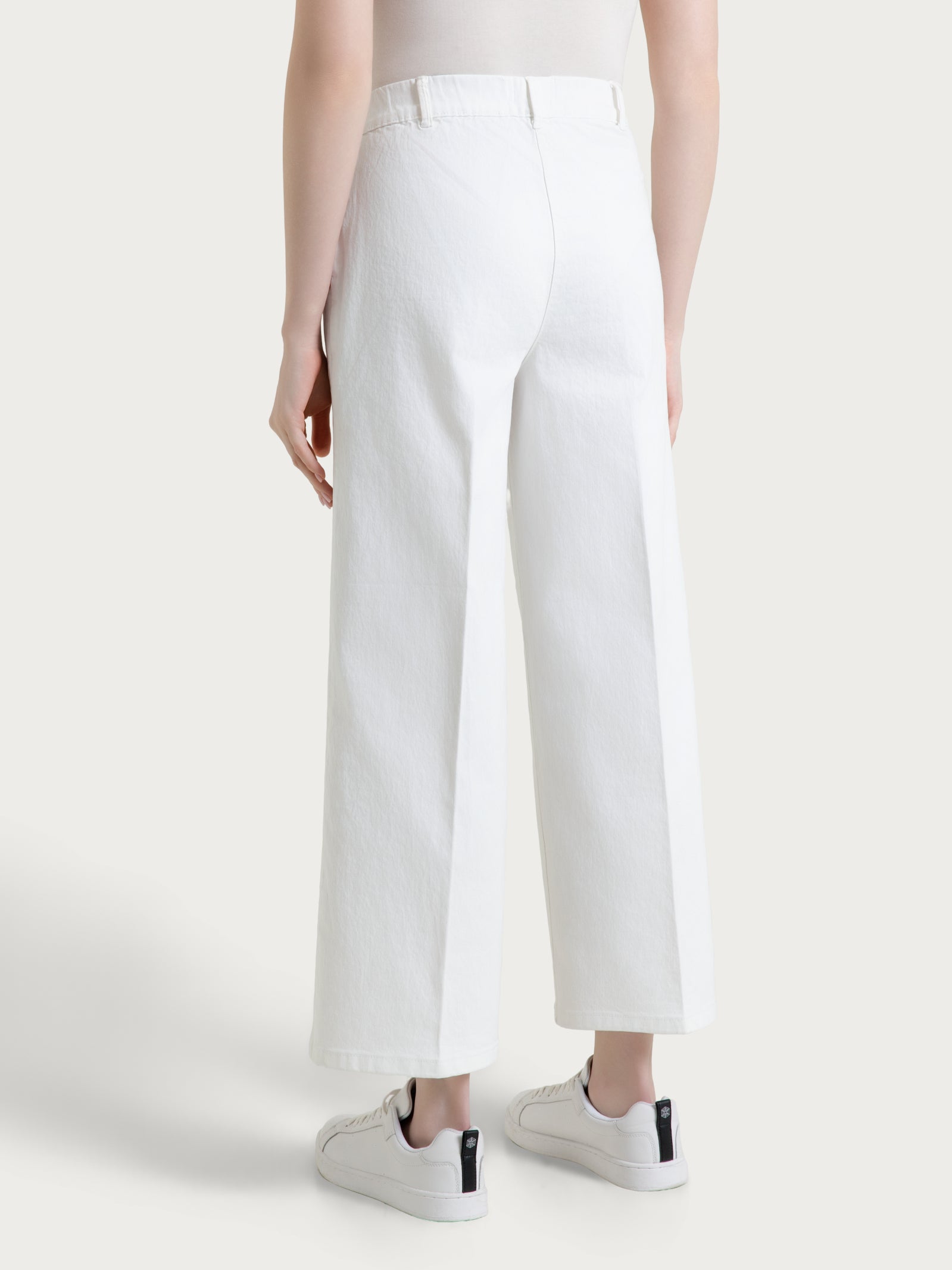 Ragno Jeans Ampio Light Denim Bianco cropped