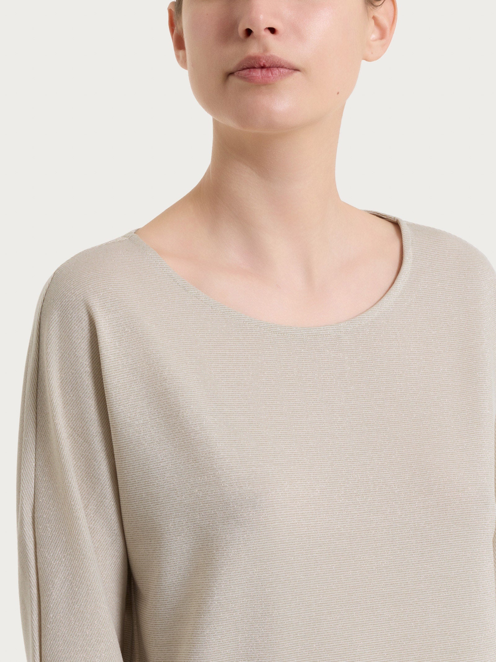 Ragno Summer Light maglietta kimono 3/4 Champignon righe