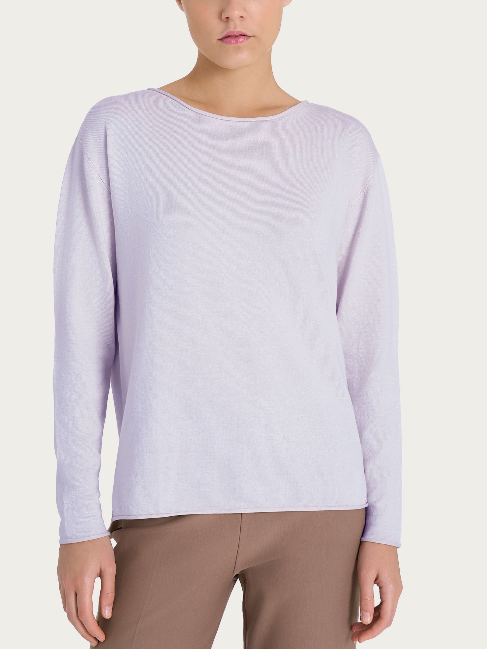 Ragno Four Seasons maglia asimmetrica barchetta Thistle viscosa