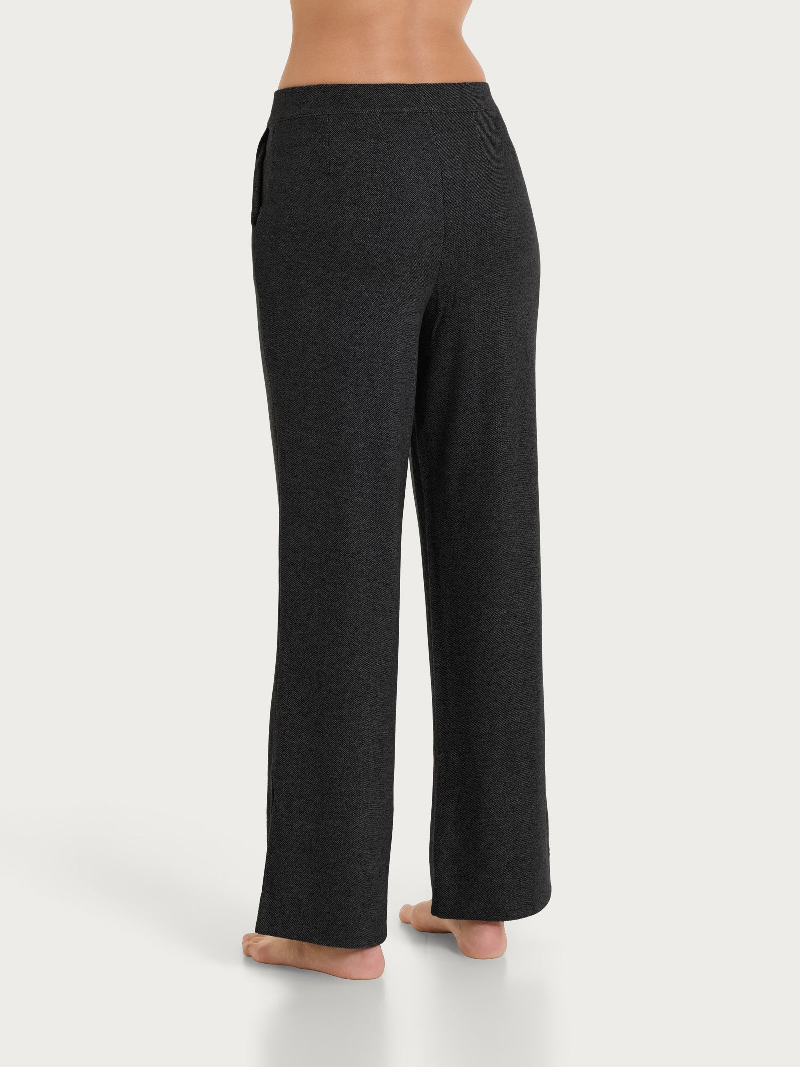 Ragno Wide Leg pantalone ampio oscuro flanella con tasche