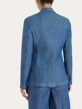 Ragno Super Denim giacca due bottoni delavé denim leggero