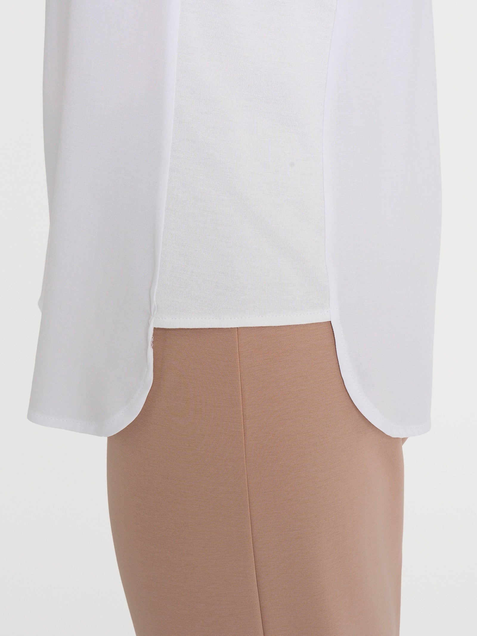 Ragno Misto Viscosa top donna bianco spalla larga regular