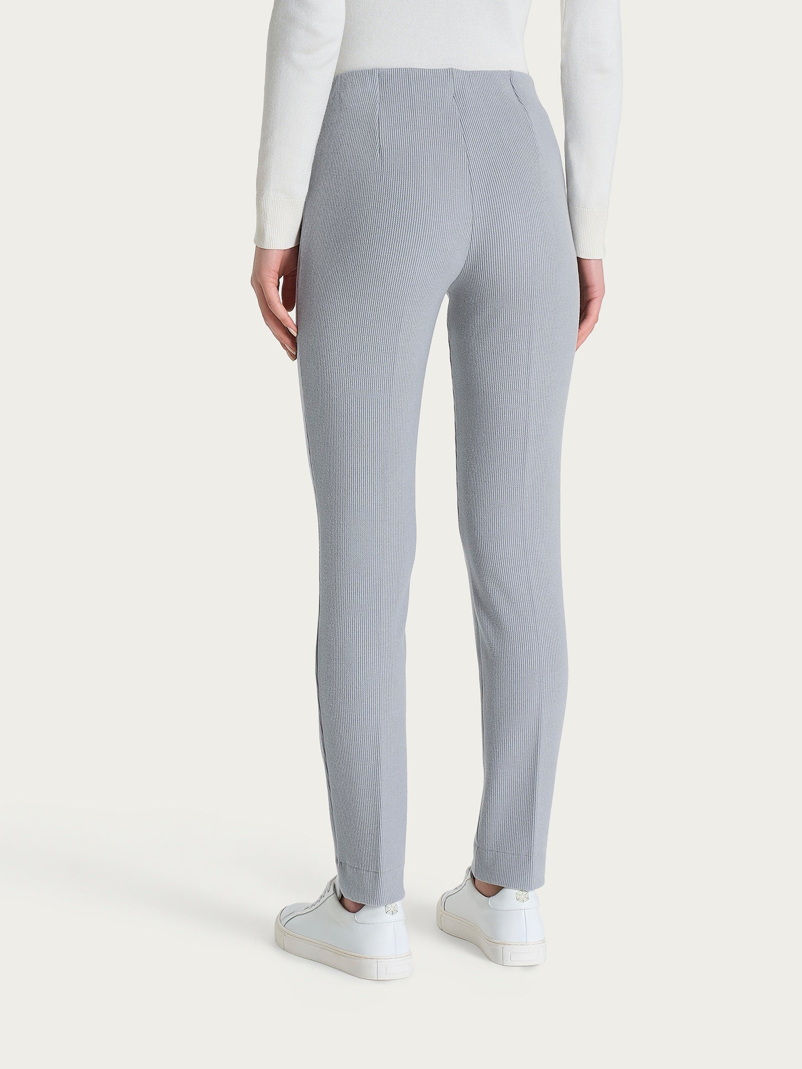 Ragno Velvet Pantalone Sigaretta con Spacchetti Ultimate Gray