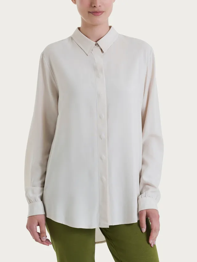 Ragno EcoSeta camicia manica lunga champignon aperta