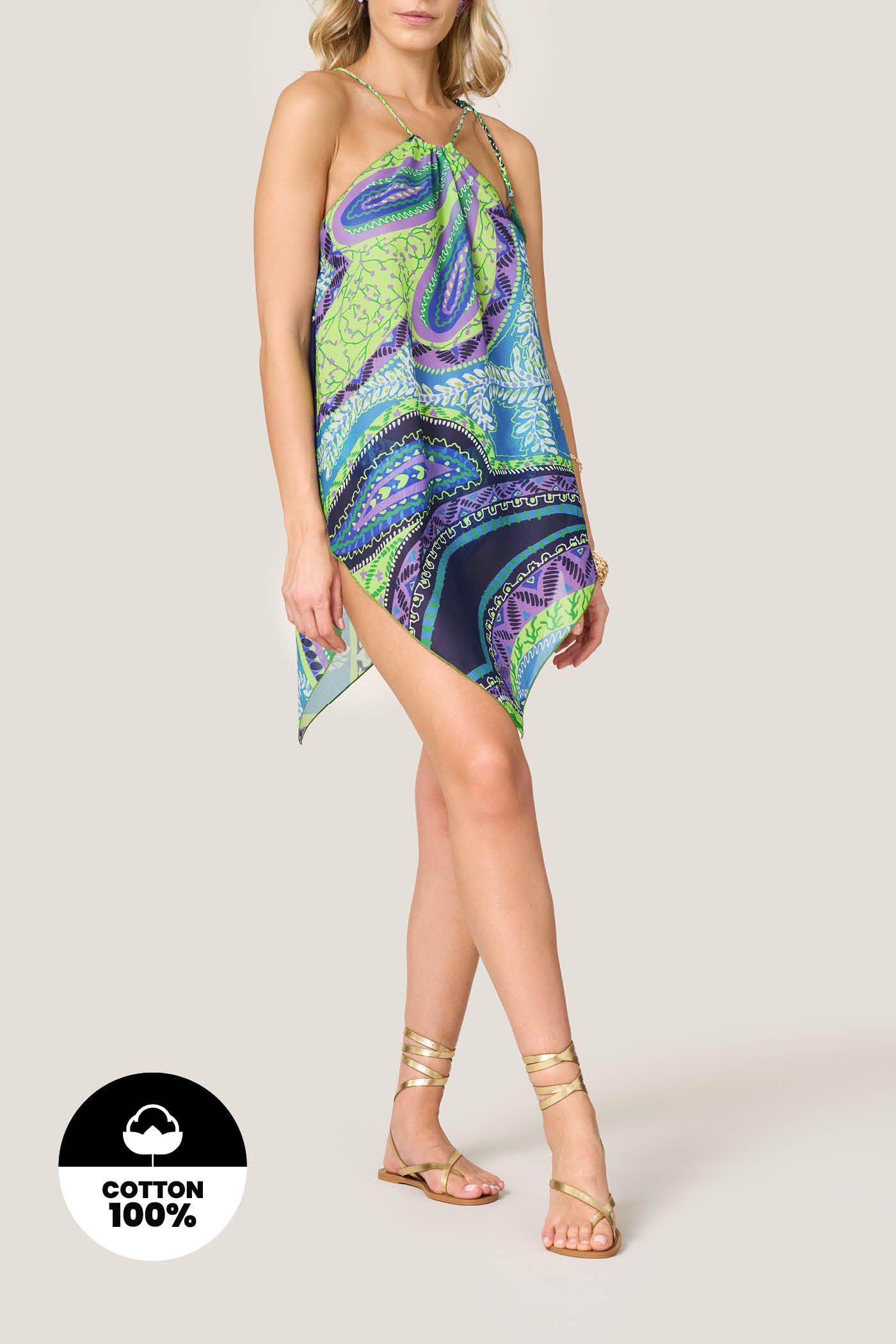 Goldenpoint Samba copricostume foulard cotone mandala