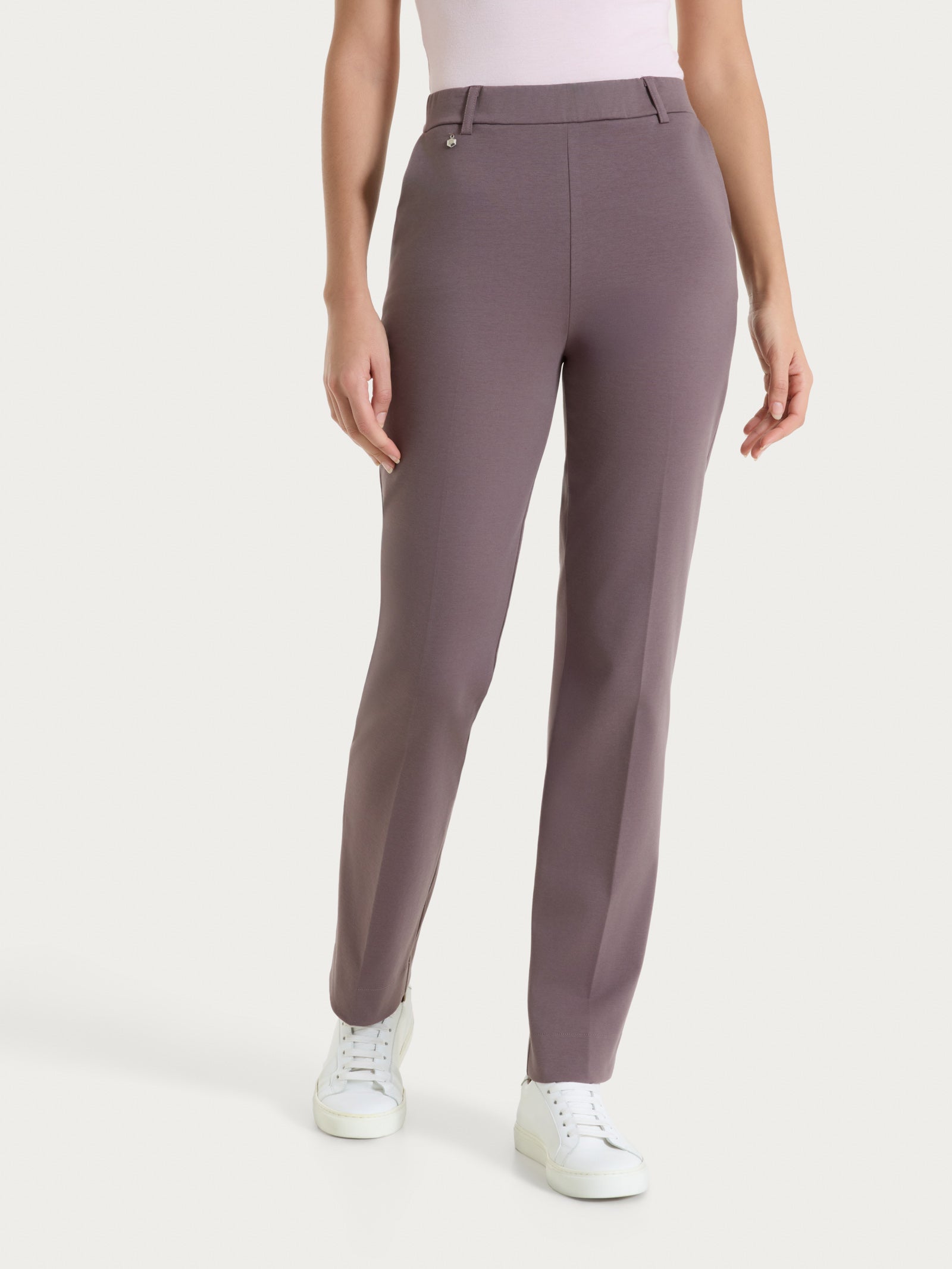Ragno Compact Light Pantalone Dritto Tasche Plum Truffle