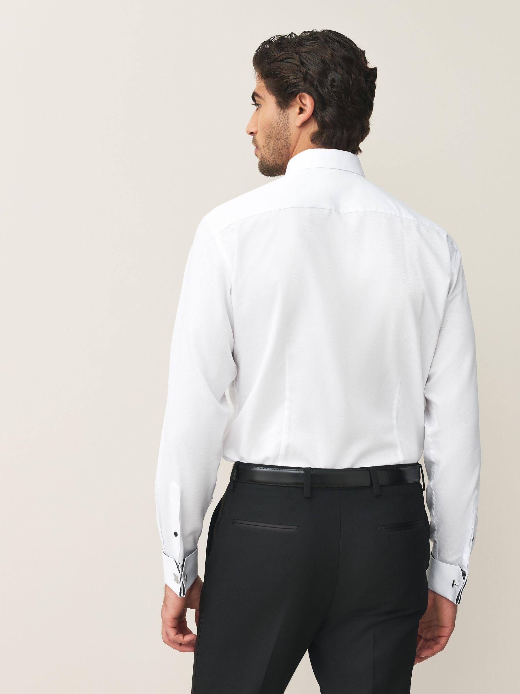 Next Camicia con Polsino Doppio camicia uomo slim con papillon