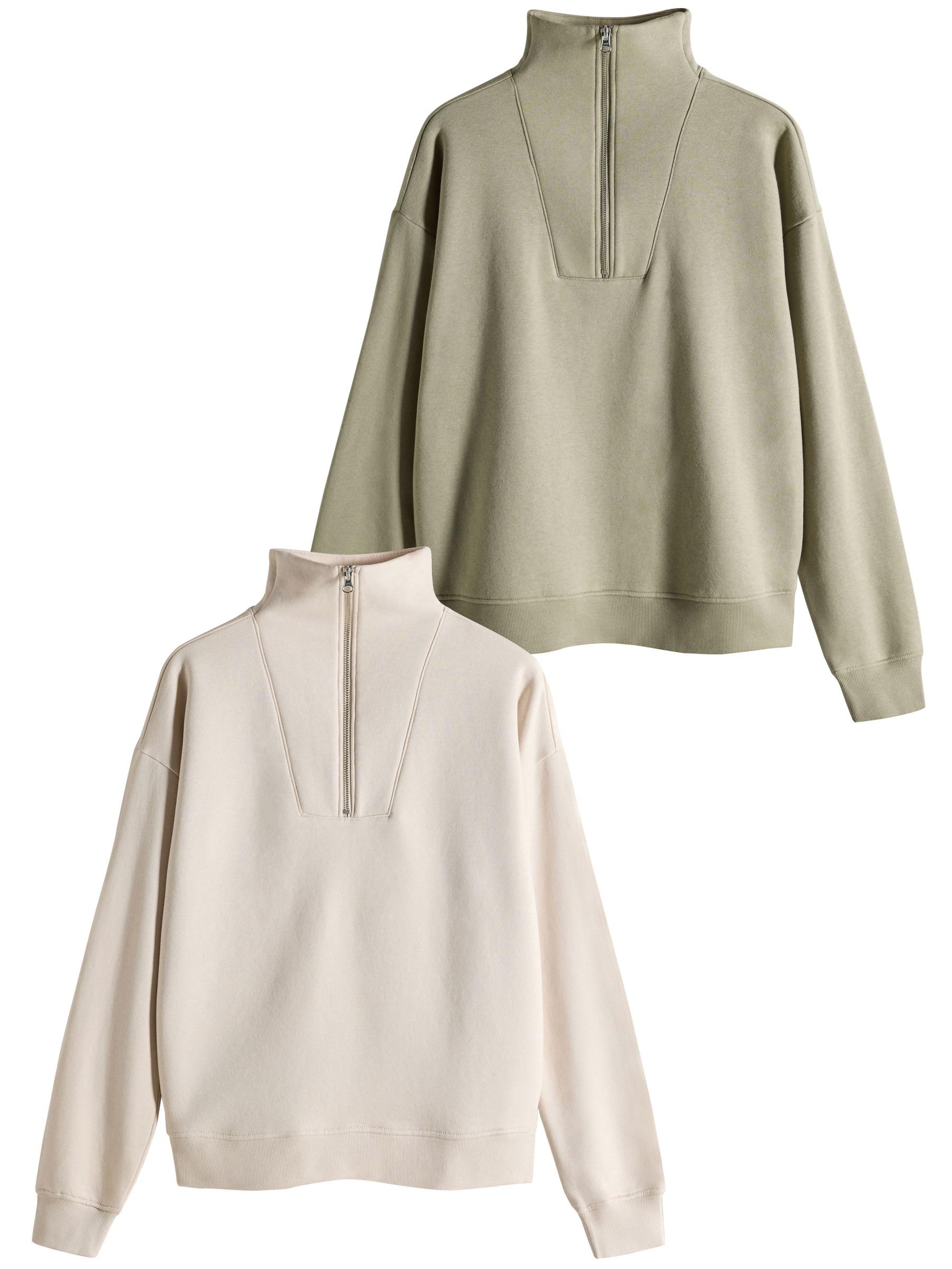 Next The Set felpa donna collo a imbuto con zip confezione 2 pz
