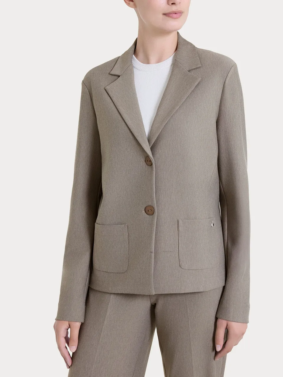 Ragno Compact Blazer Due Bottoni Glace Melange grigio