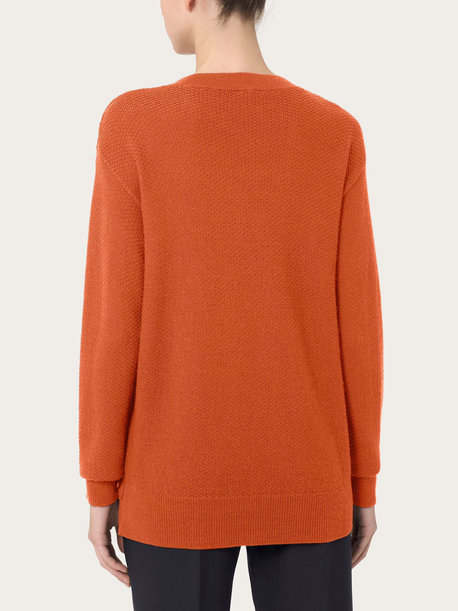 Ragno Merino Soft Girocollo pullover donna Rust lana calda