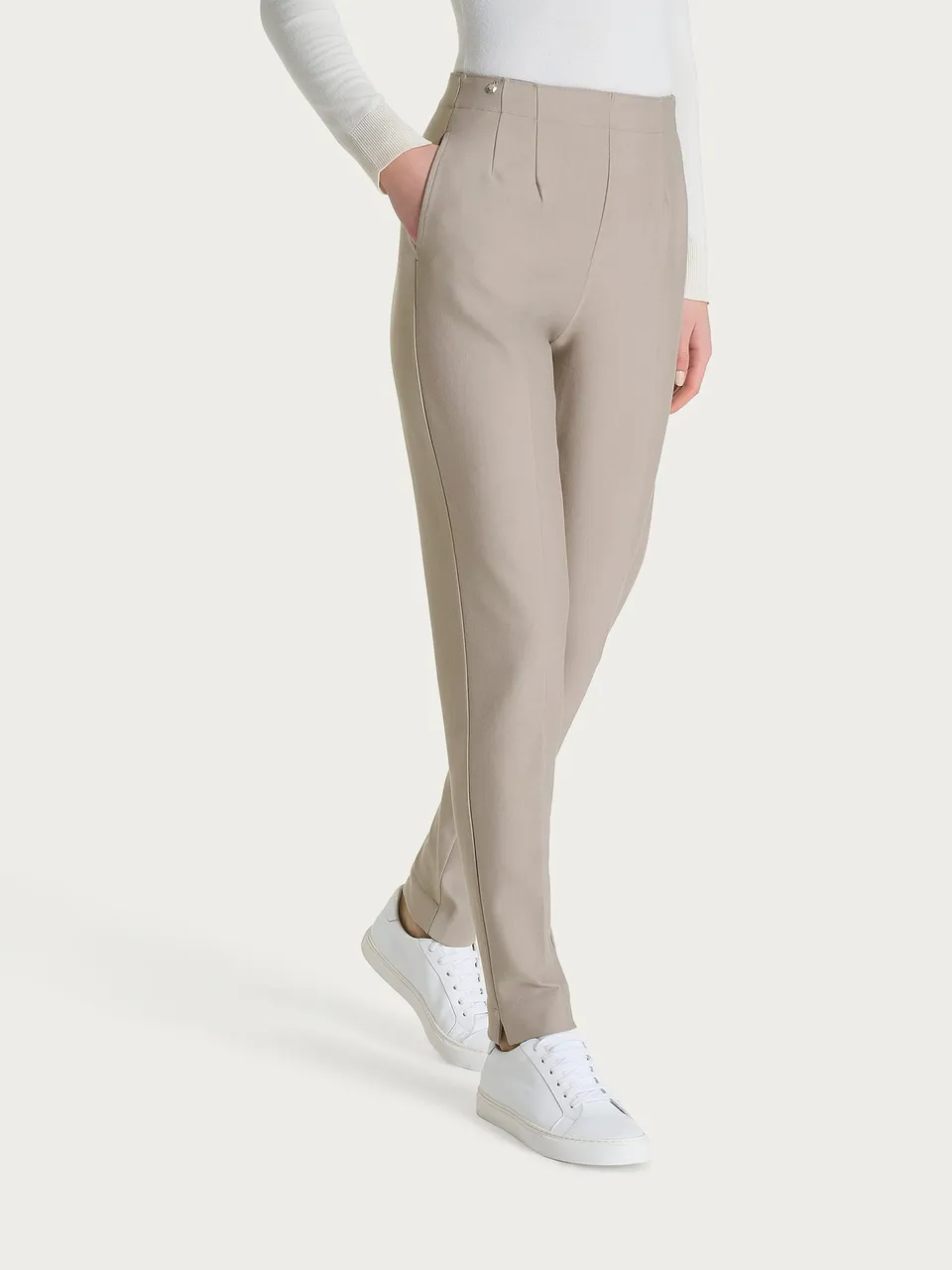 Ragno Compact Pantalone Carrot pantalone String risvolto
