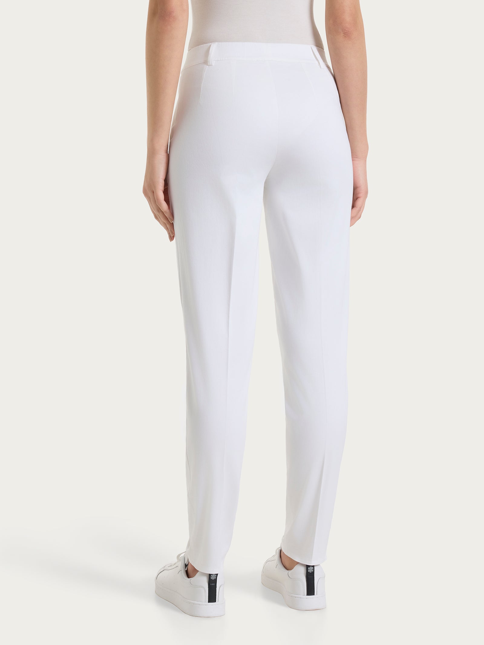 Ragno Satin Power pantalone chino slim con tasche Bianco cotone