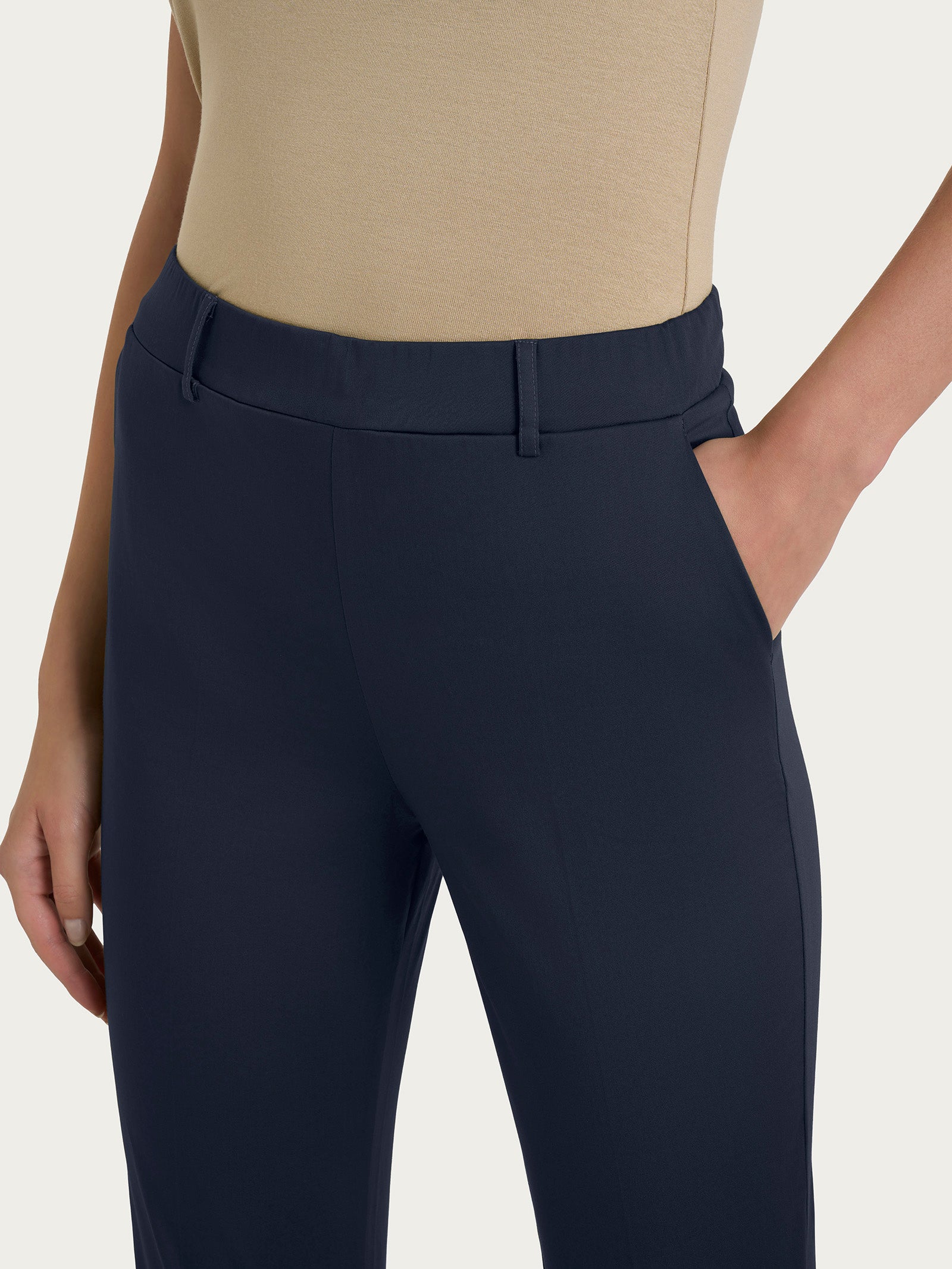 Ragno Satin Power pantalone dritto con tasche bleu
