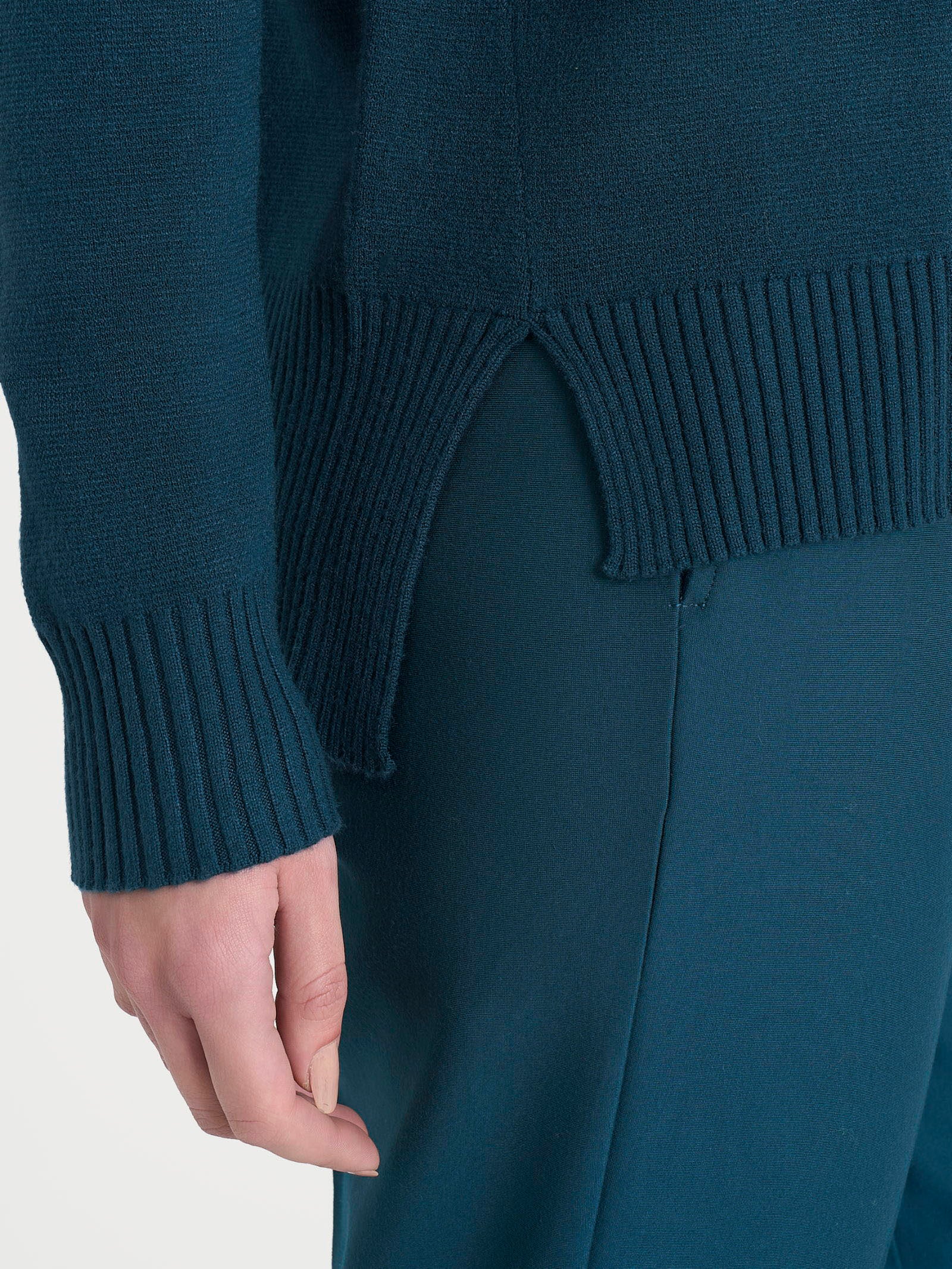 Ragno Super Soft Cardigan Collo Alto Blu Viscosa