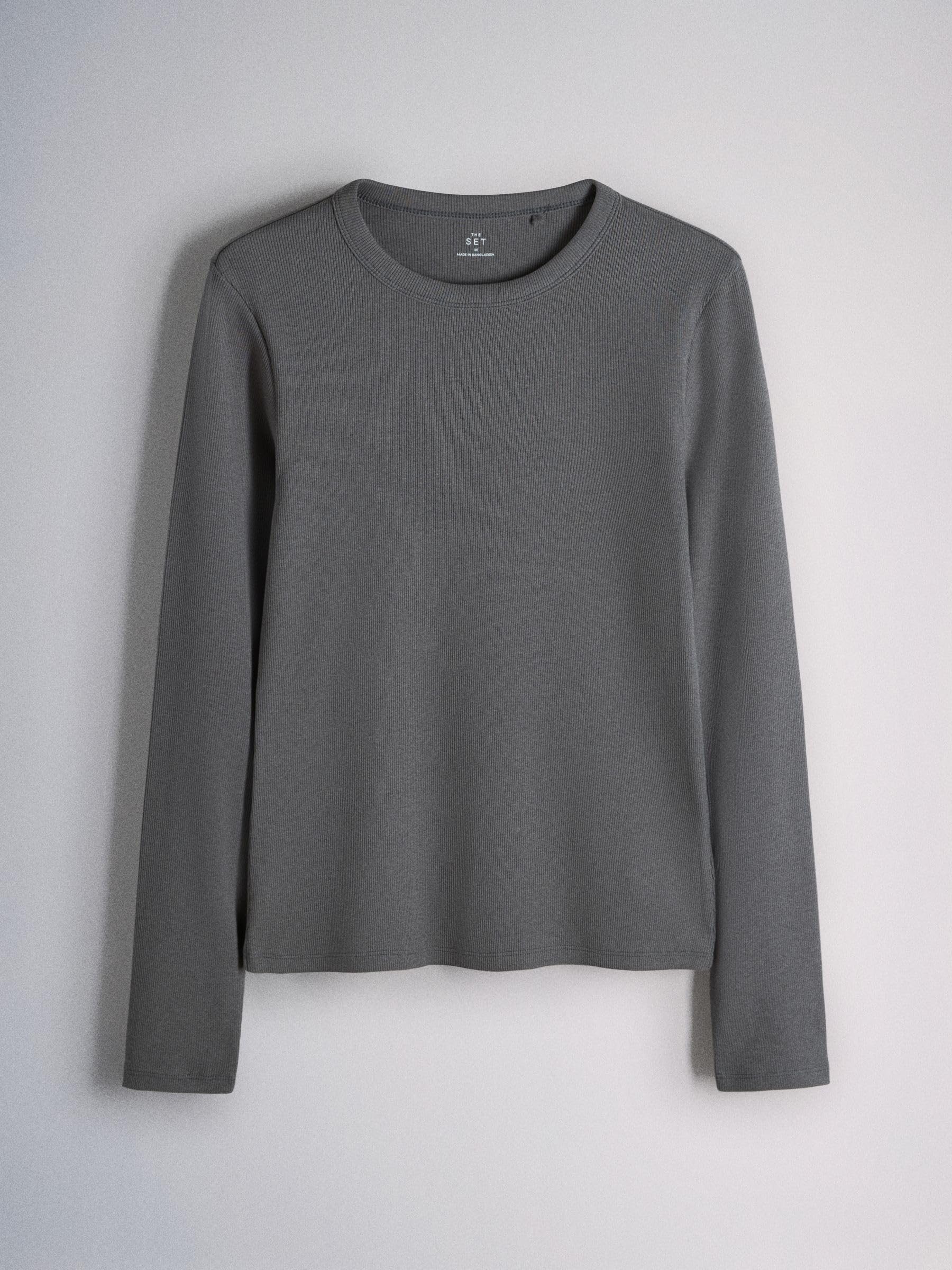 Next The Set Confezione da 4 Magliette Coste Donna Maniche Lunghe