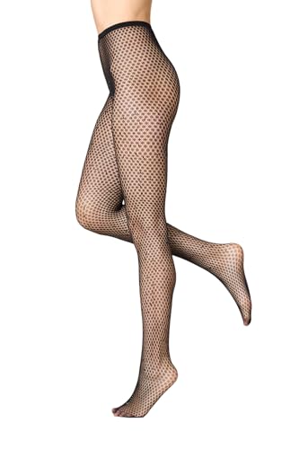 Goldenpoint Rete Paillettes collant donna taglia S con strass