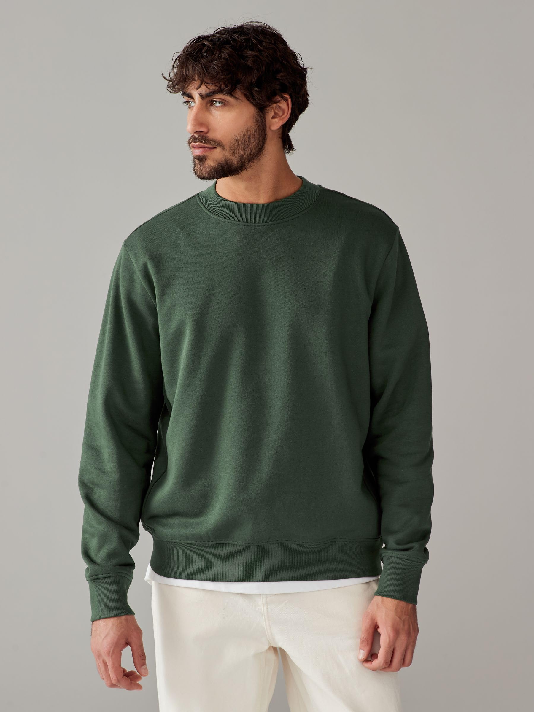 Next felpa girocollo uomo jersey cotone spazzolato