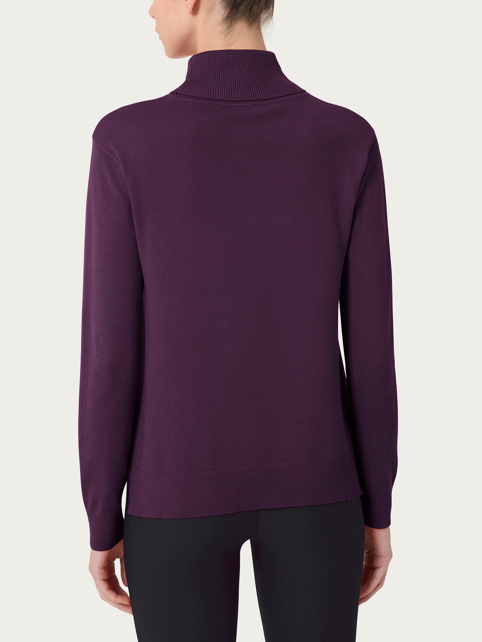 Ragno Four Seasons Dolcevita maglia collo alto viola Plum Perfect
