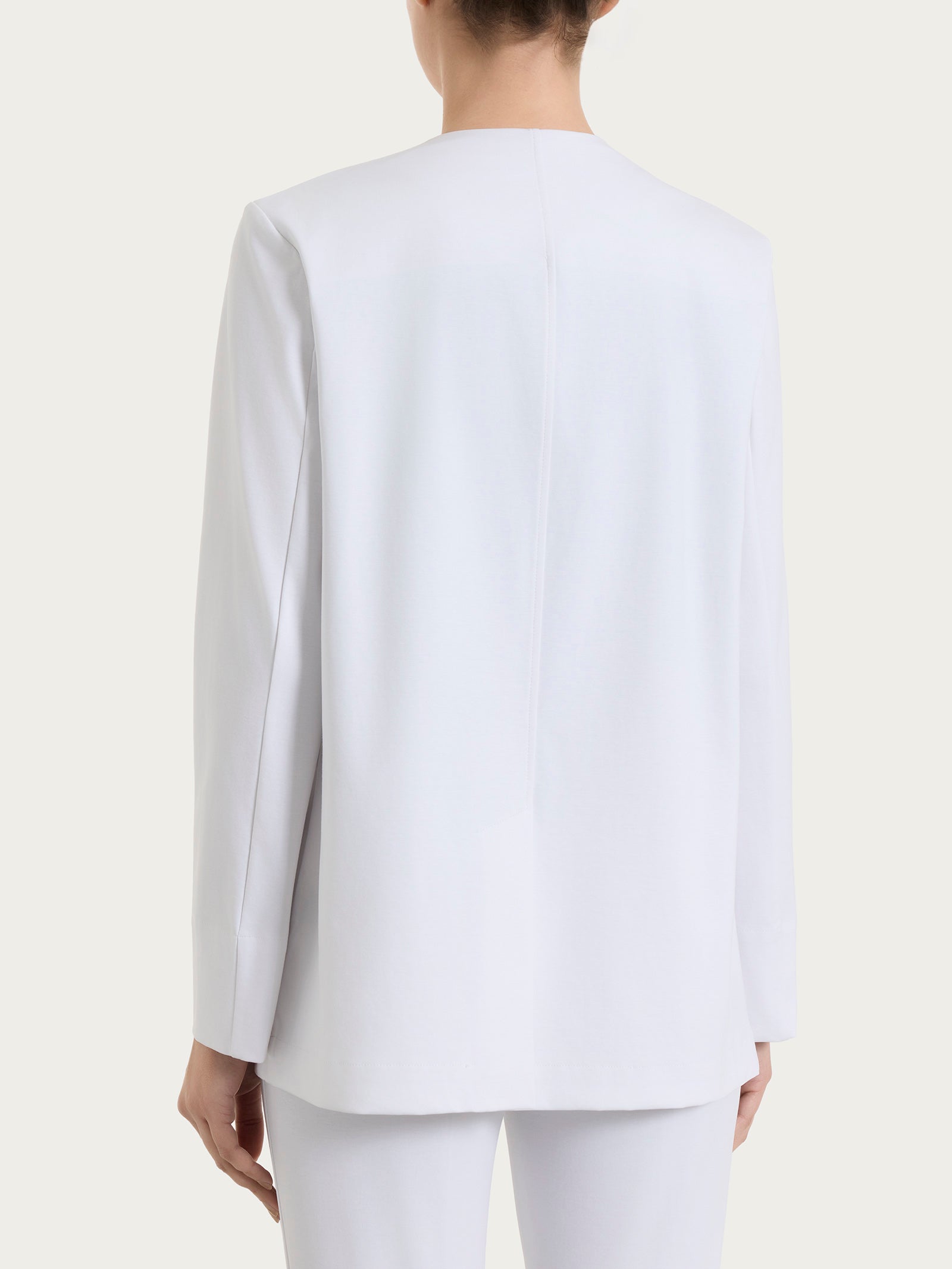Ragno Gem Blazer Senza Revers Compact Light Bianco