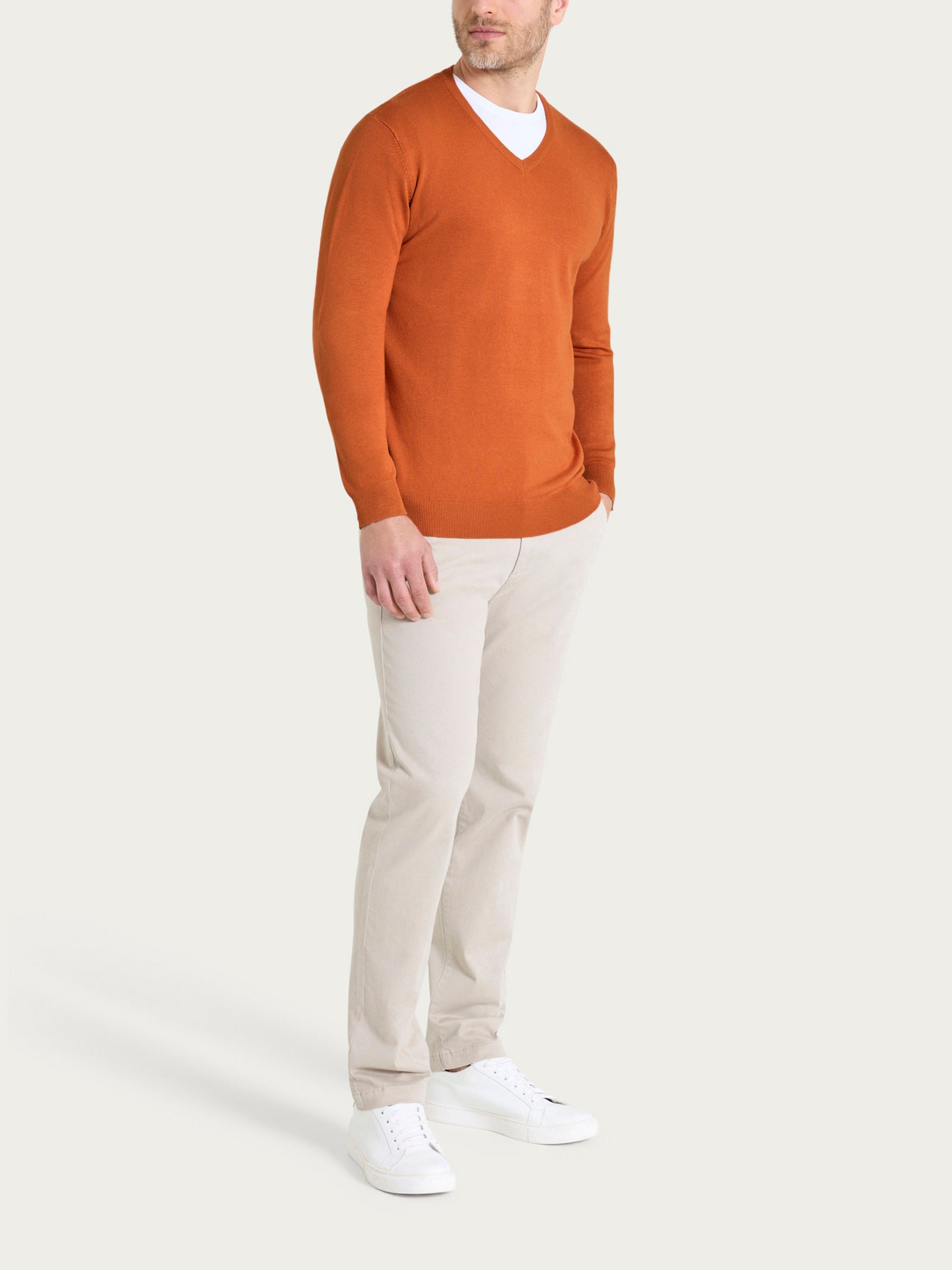 Ragno Four Seasons Pull Scollo V Rust misto viscosa