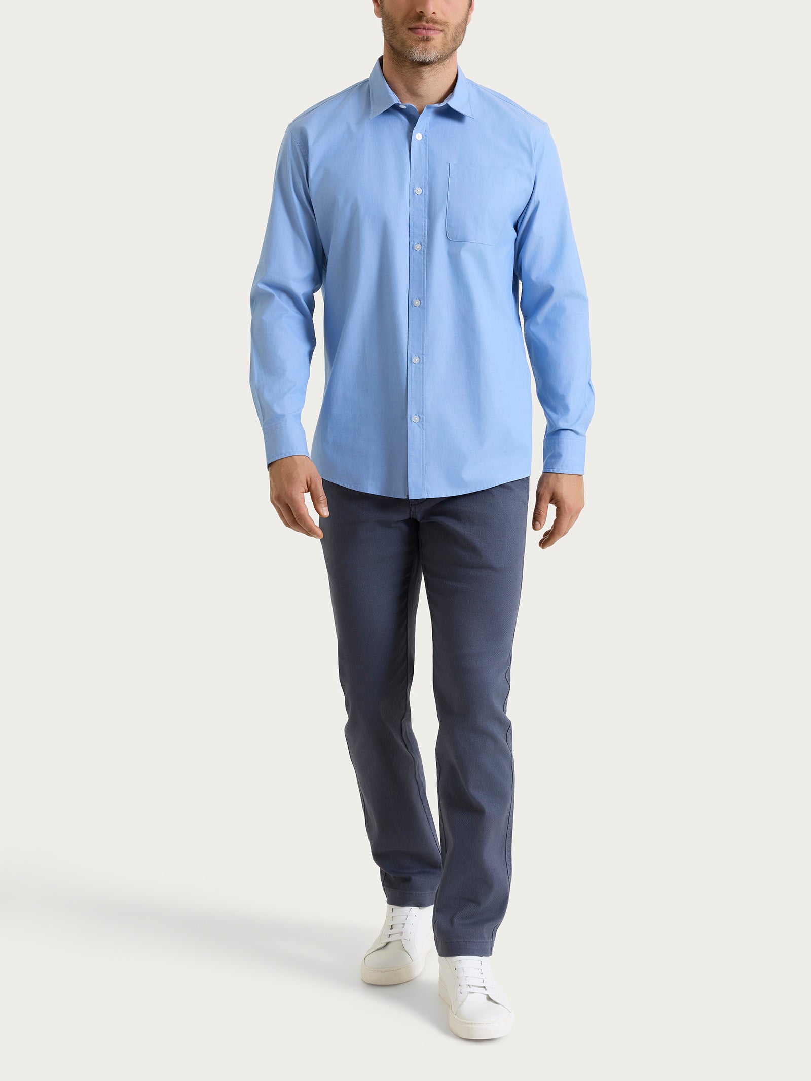 Ragno Ashleigh Blue camicia uomo cotone azzurra