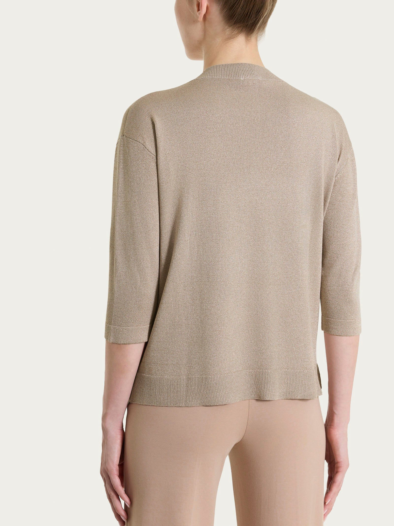 Ragno Four Seasons maglia scollo V Crockery lurex