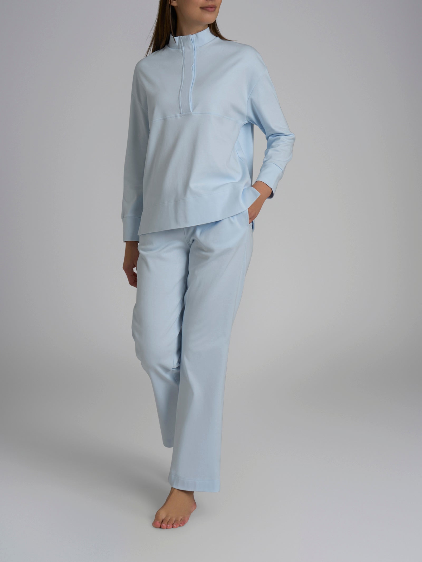 Ragno Interlock Pigiama lupetto donna Ancient Water cotone