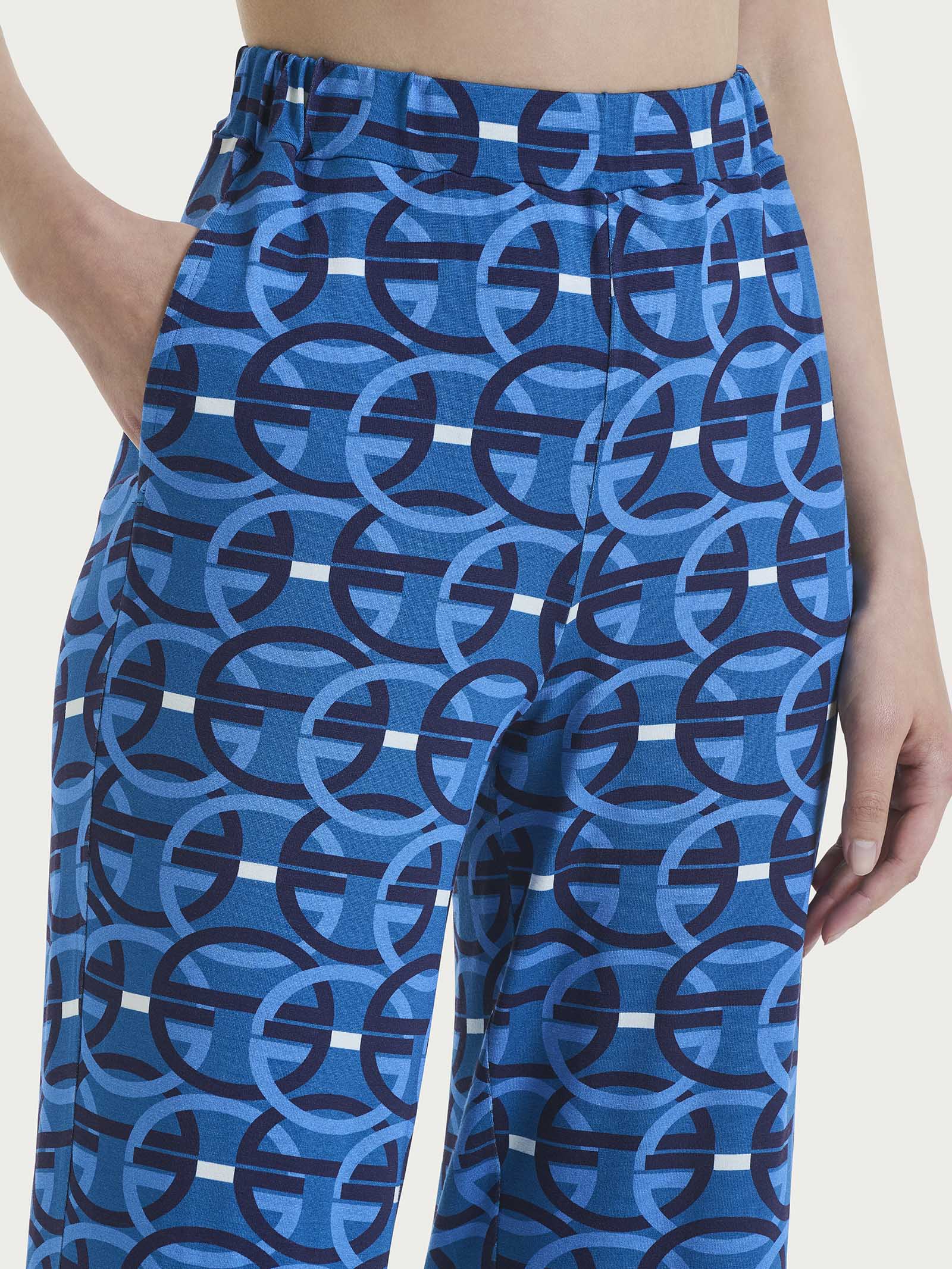 Ragno Pantalone Ampio Wide Leg viscosa fantasia copiativo estivo