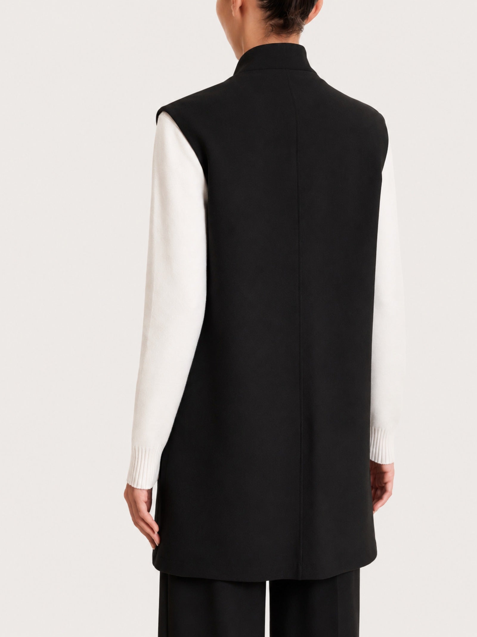 Ragno Compact Gilet Lungo Nero Punto Milano