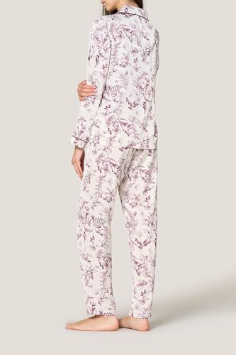 Goldenpoint Satin Flowers Pigiama Donna Abbottonato