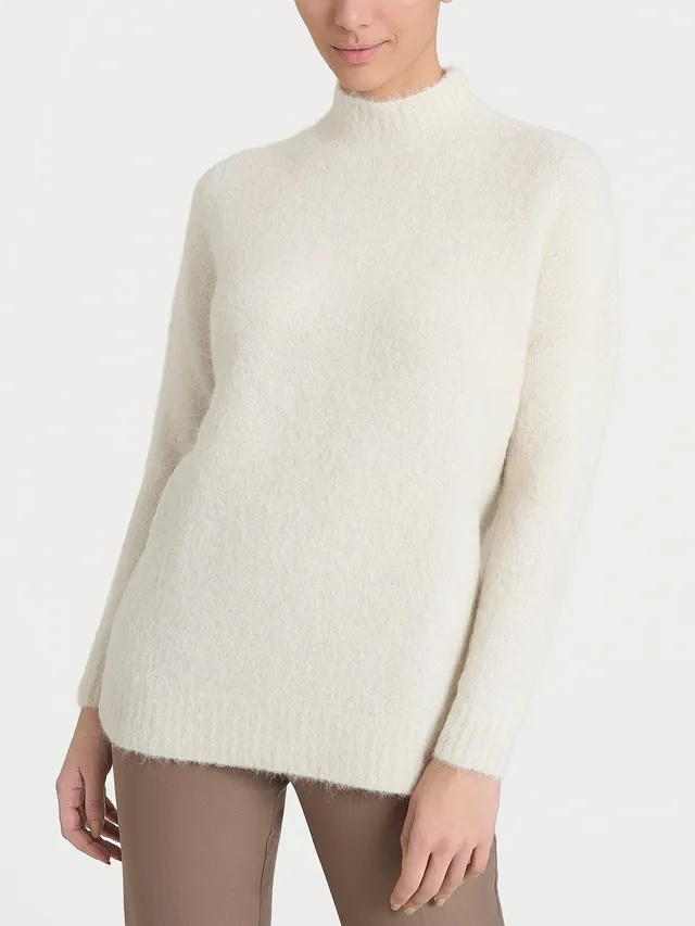 Ragno Lupetto Misto Alpaca Maglia Avorio Boxy