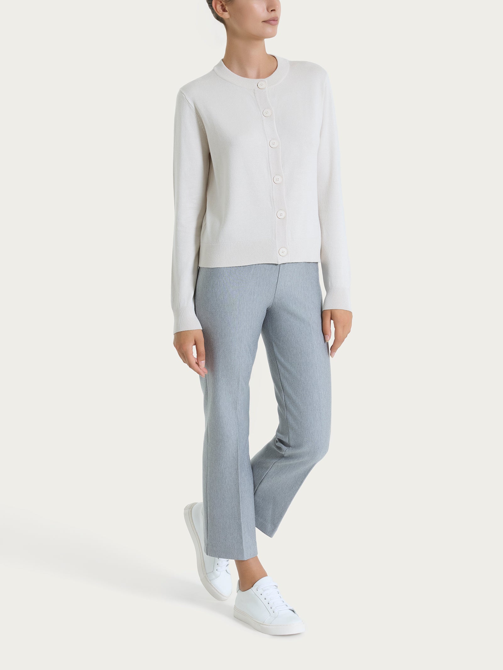 Ragno Four Seasons Cardigan Corto Bottoni maglia champignon