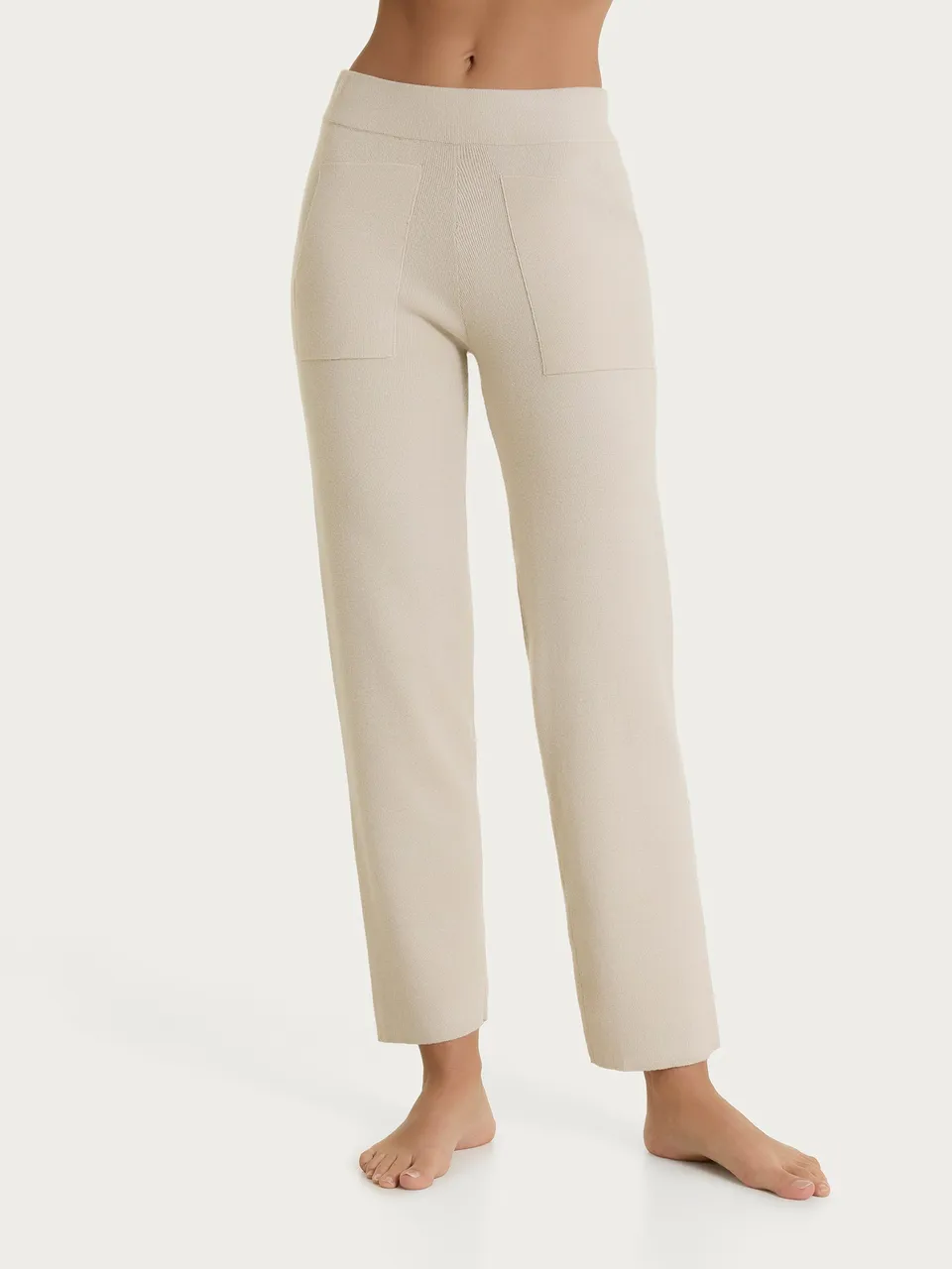 Ragno Super Soft Pantalone Sigaretta Champignon tasche
