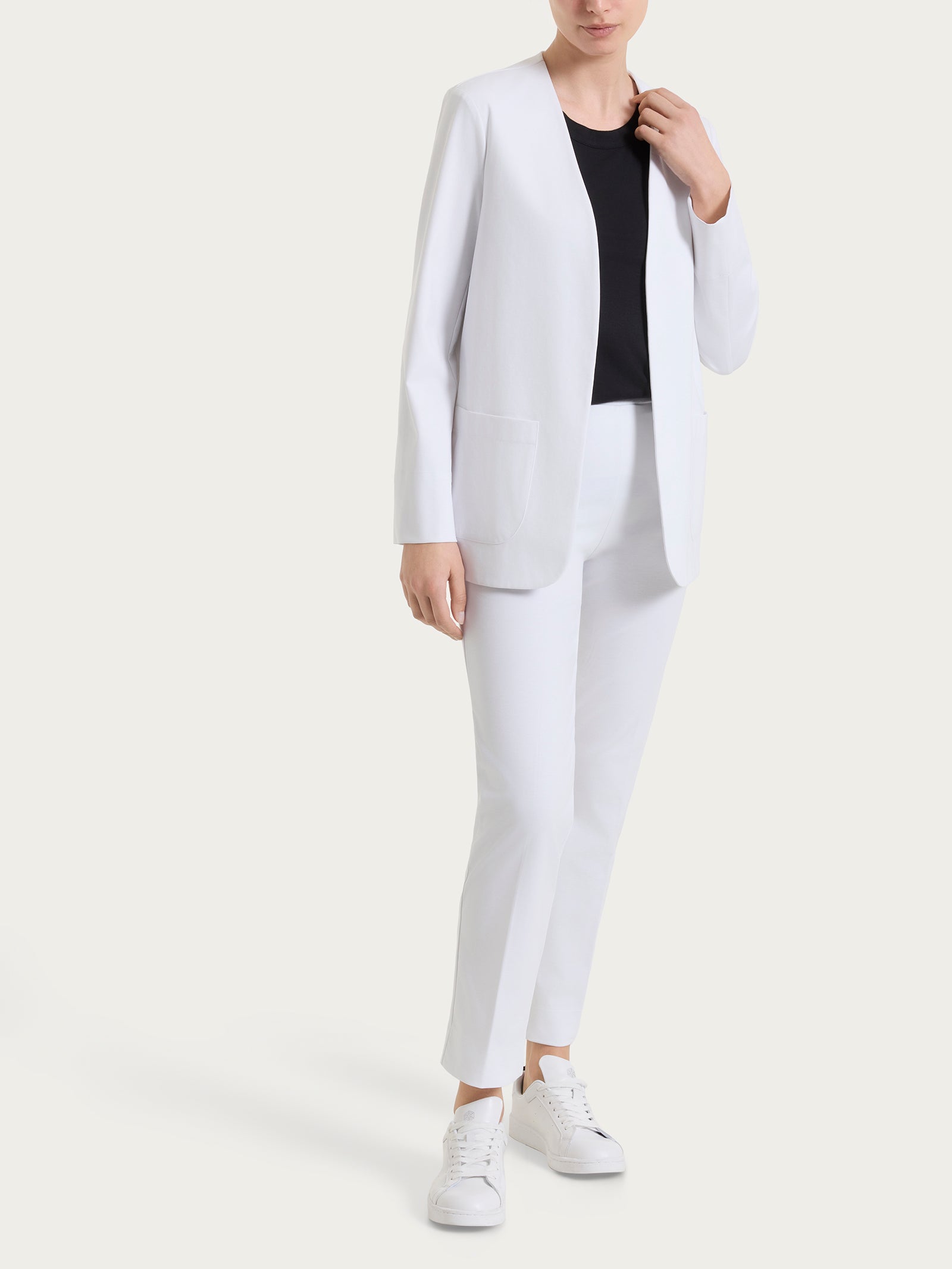 Ragno Gem Blazer Senza Revers Compact Light Bianco